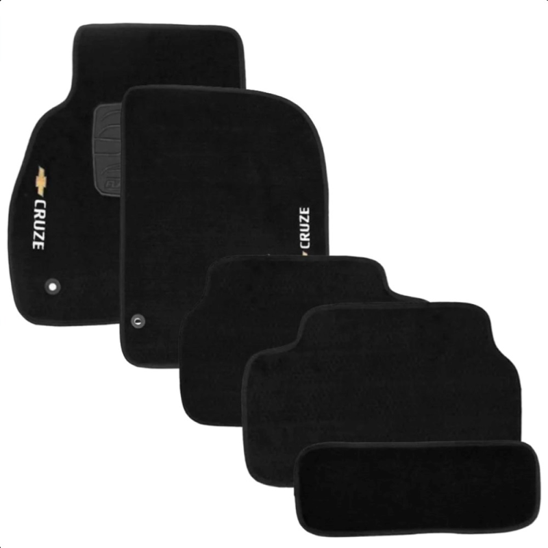 Tapete Carpete Gm Cruze 2017 Em Diante 5 Pcs Preto Requinte