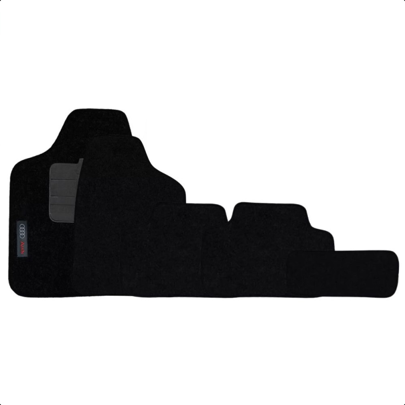 Tapete Carpete Universal Audi 5 PÇs Preto Requinte