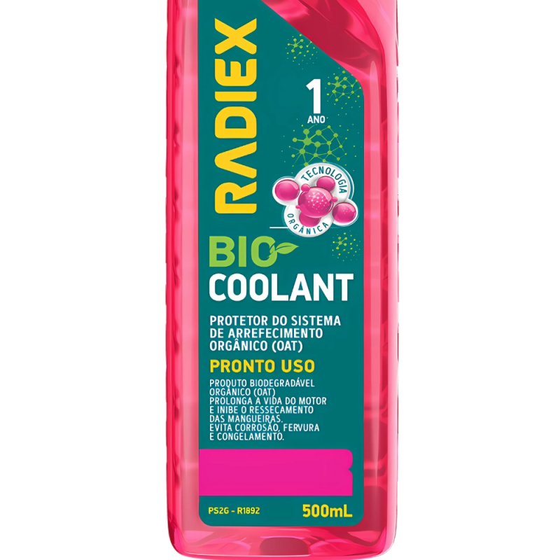 Aditivo Radiador 500ml Biocoolant Pronto Pra Uso Rosa