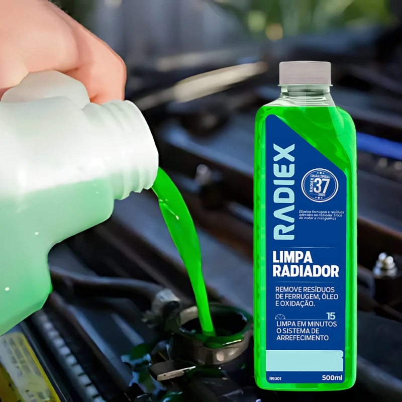 Limpa Radiador 500ml Elimina Oxidação Radiex Verde