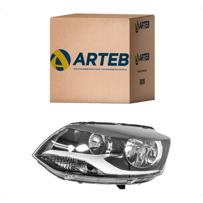 Farol Vw Fox 2010 Em Diante Direito Duplo Arteb
