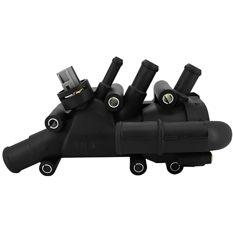 Carcaca Valv Termost Ford Ecosport/ka/fiesta/focus/escort/courier 1.0/1.6 8v C/ Valv. C/ 1 Sensor Plastico Bico Curvo...