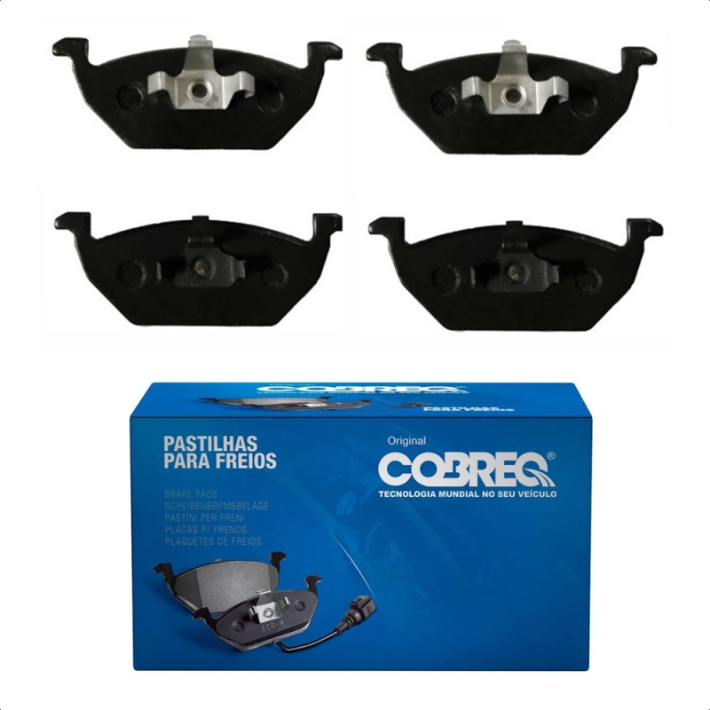 Pastilha Freio Vw Golf/bora/new Beetle 1998 Em Diante Fox 2002 Em Diante Gol G6 2013 Em Diante Dianteira Cobreq
