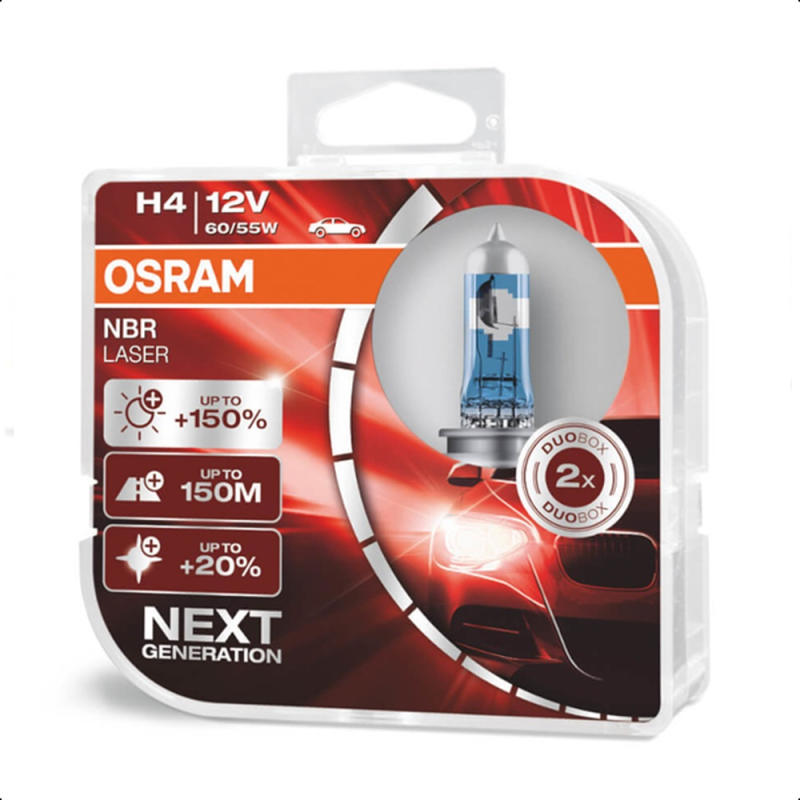 Kit Lampada H4 12v Nightbreaker 150% + Luz ( Valor Unitario ) Osram