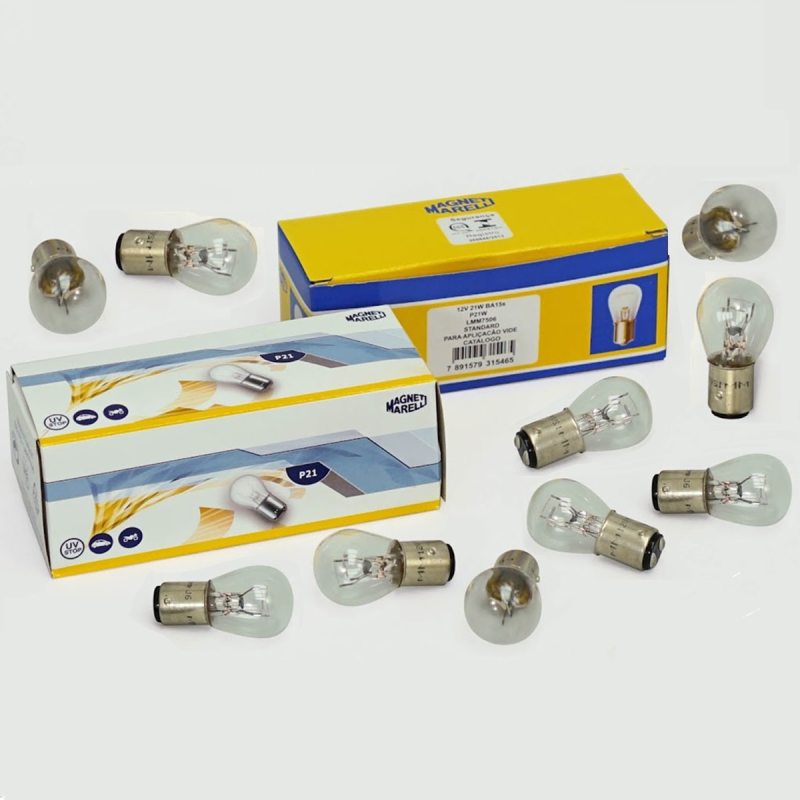 KIT 10 LAMPADAS LANTERNA MARELLI 1141 1 POLO 12V 21W 7506