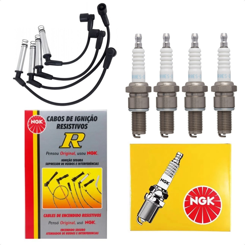 JOGO CABO E VELAS CORSA CELTA PRISMA 1.0 VHC FLEX 2005/ NGK