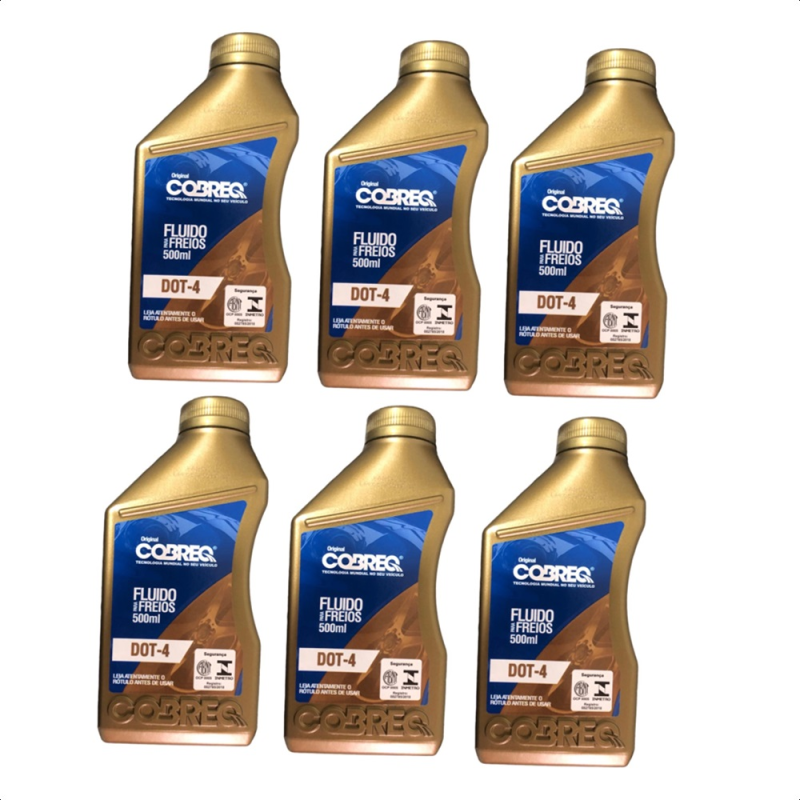 KIT 6 FLUIDO DE FREIO DOT4 500ML COBREQ