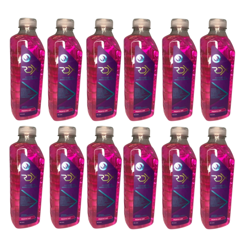 KIT 12 ADITIVO FLUÍDO LÍQUIDO RADIADOR ROSA PRONTO USO RADIEX
