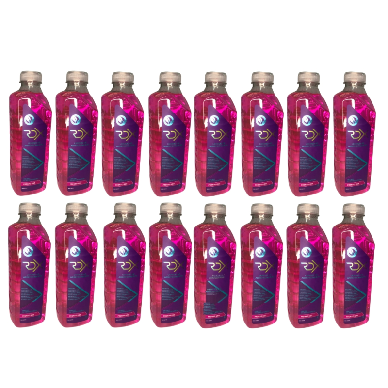 KIT 16 ADITIVO FLUÍDO LÍQUIDO RADIADOR ROSA PRONTO USO RADIEX